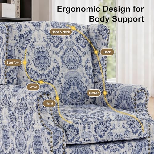 Sillón Tela Azul marino Plegable miniatura 5