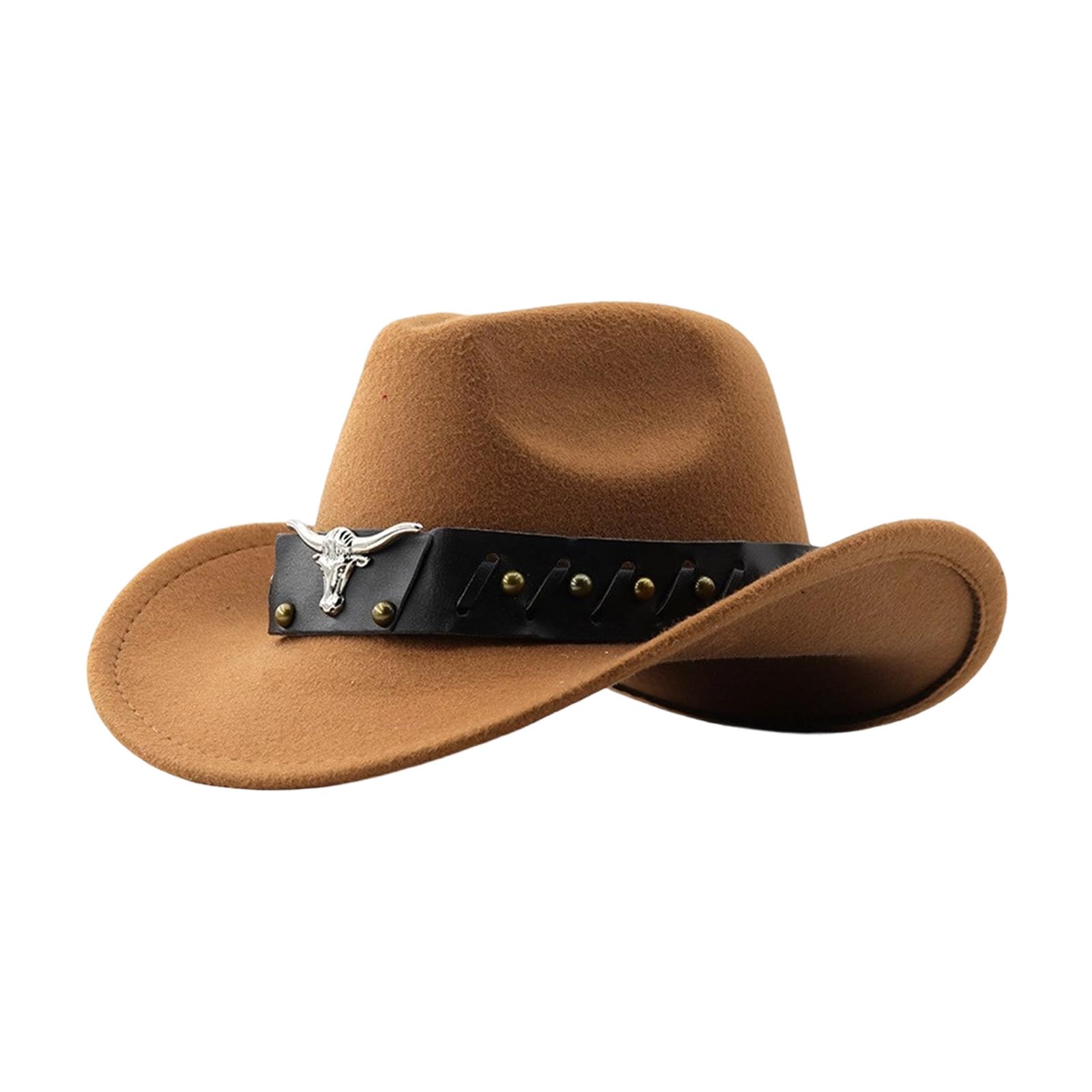 MICFENY Stylish Party Hat Adjustable Band Breathable Cloth Comfortable Fit Western Party Outdoor Festival Accessory