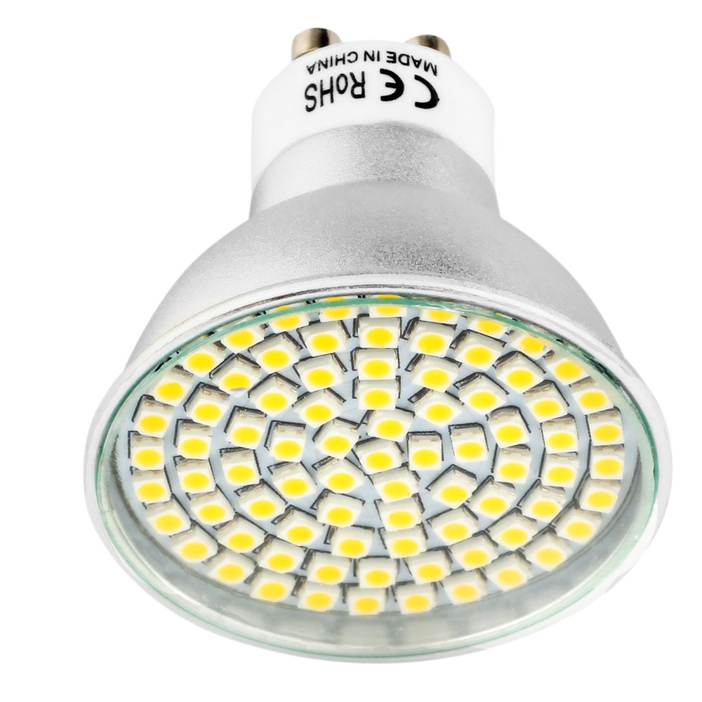Ampoule GU10 LED Ampoules 5 W Grains Avec 80 LED Blanc Chaud 3000 K