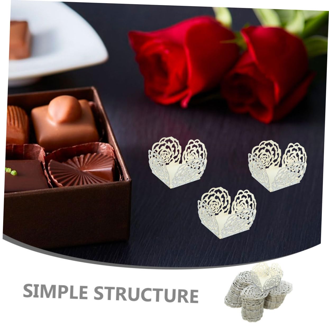 100piezas Envoltorios Papel Moldes Forros Moldes Vajilla Dulces Decorativos Fiestas
