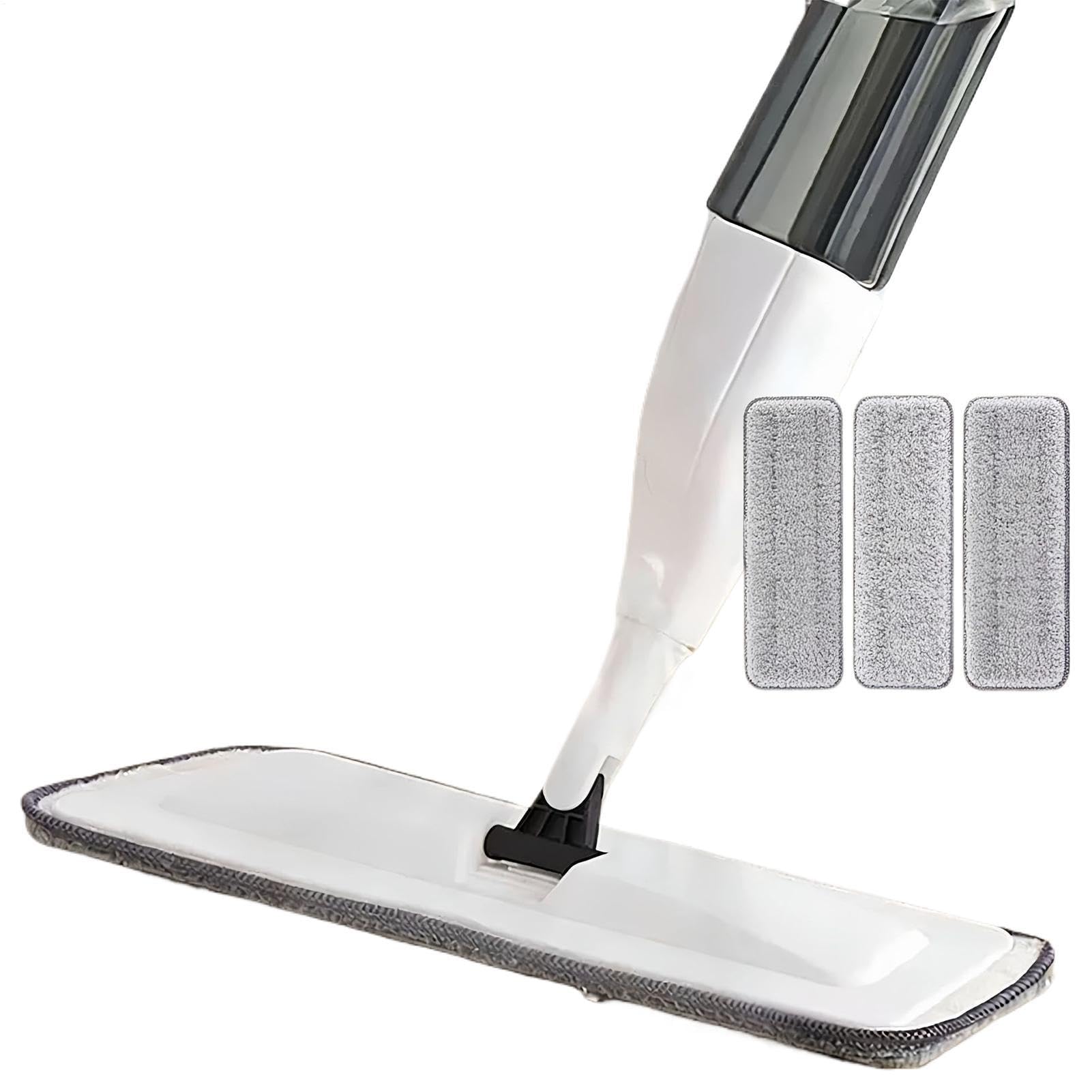 Mop spray rotante per pulizia a umido e a secco per pavimenti in legno | Mocio per parquet per proprietari di case, inquilini, casa, cucina, appartamento, bagno, soggiorno, camera da letto