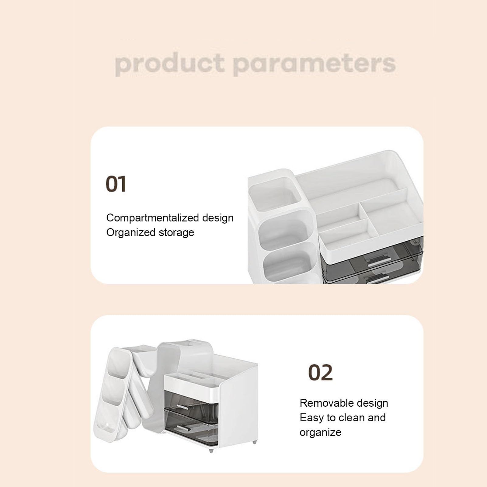 Organizador de Maquillaje, Vitrina de Cosméticos Multicapa de Gran Capacidad con Compartimentos Transparentes para Lápices Labiales, Herramientas para el Cuidado de la Piel