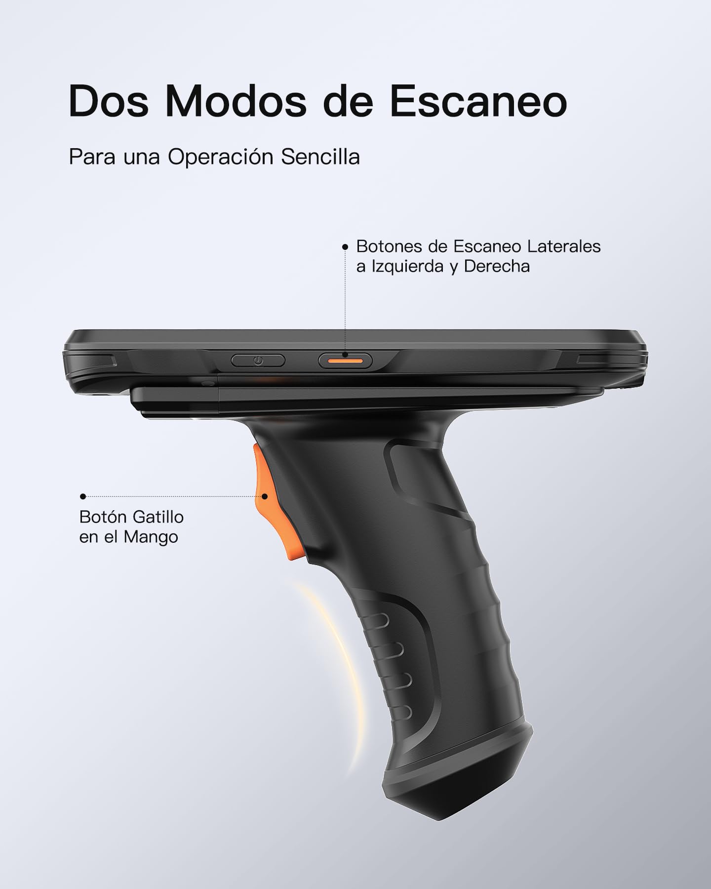 Inateck Android 12 PDA - Escáner de código de barras PDA de 6 pulgadas, pantalla táctil completa, lector 1D/2D con empuñadura de pistola, escáner Bluetooth IP66 6500 mAh, Wi-Fi 6 y 4G, para minoristas