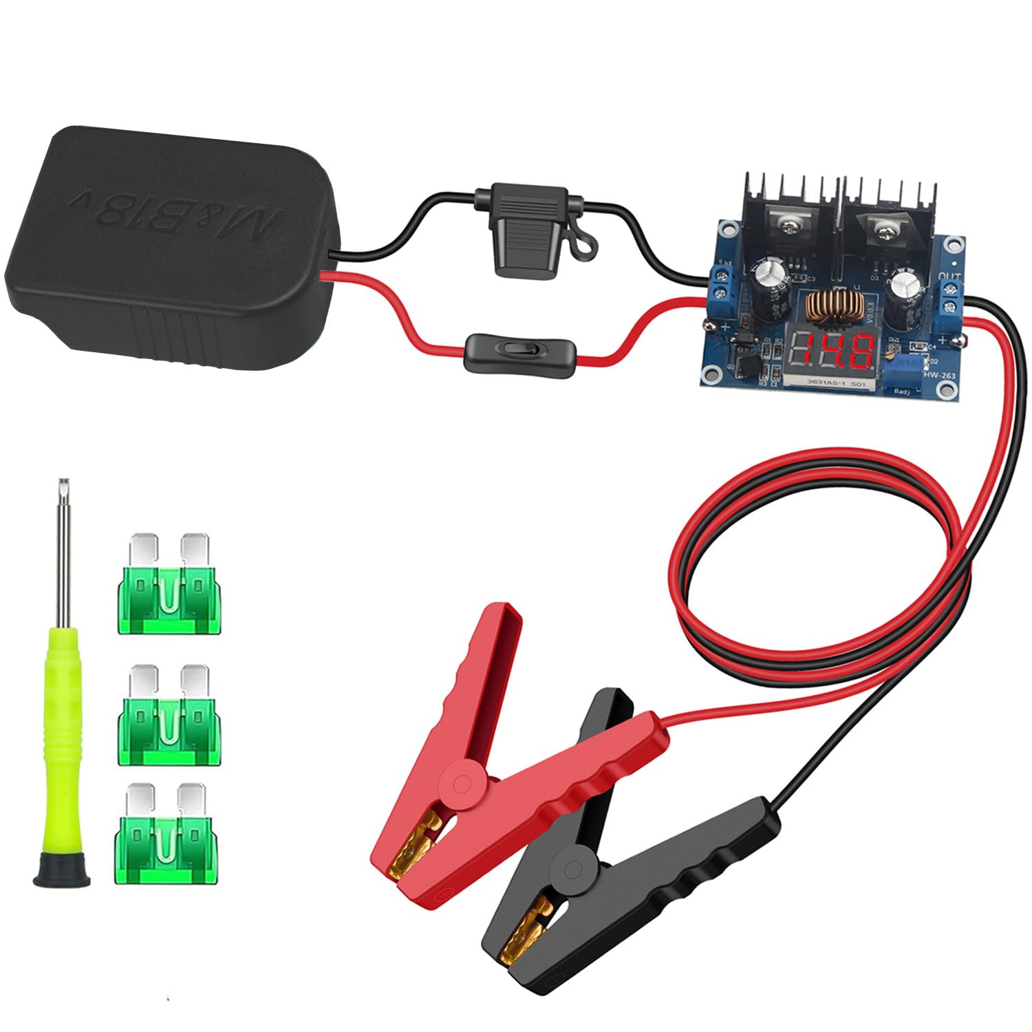 Amazon | マキタ互換品 18V バッテリーに対応 0.65m 車緊急用ジャンプ