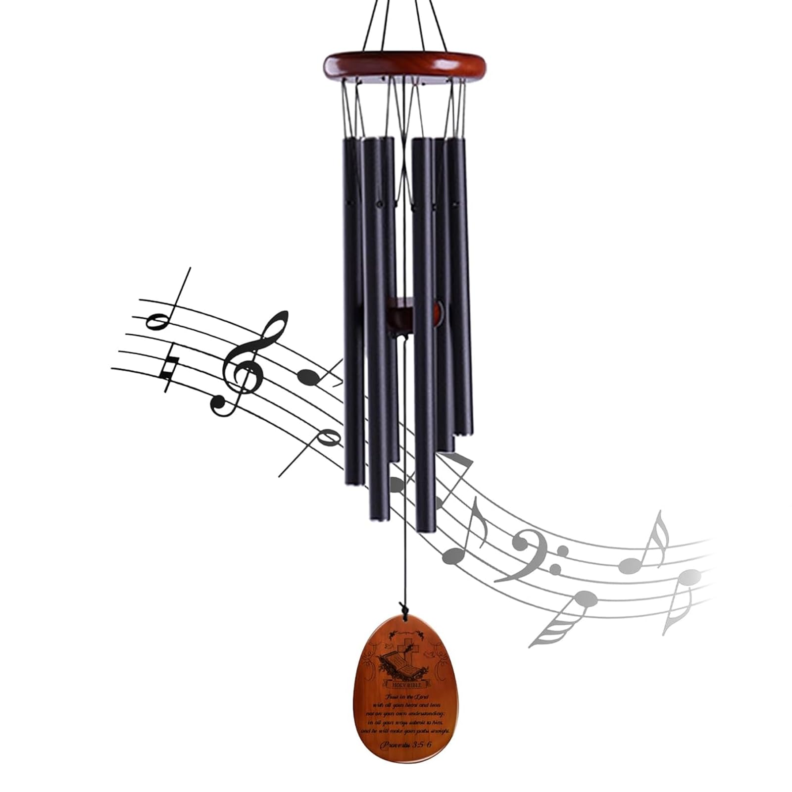 Windspiel Mit Kreuz – Beruhigende Klänge Für Veranda & Garten, Christliches Geschenk Für Innen & überdachte Außenbereiche