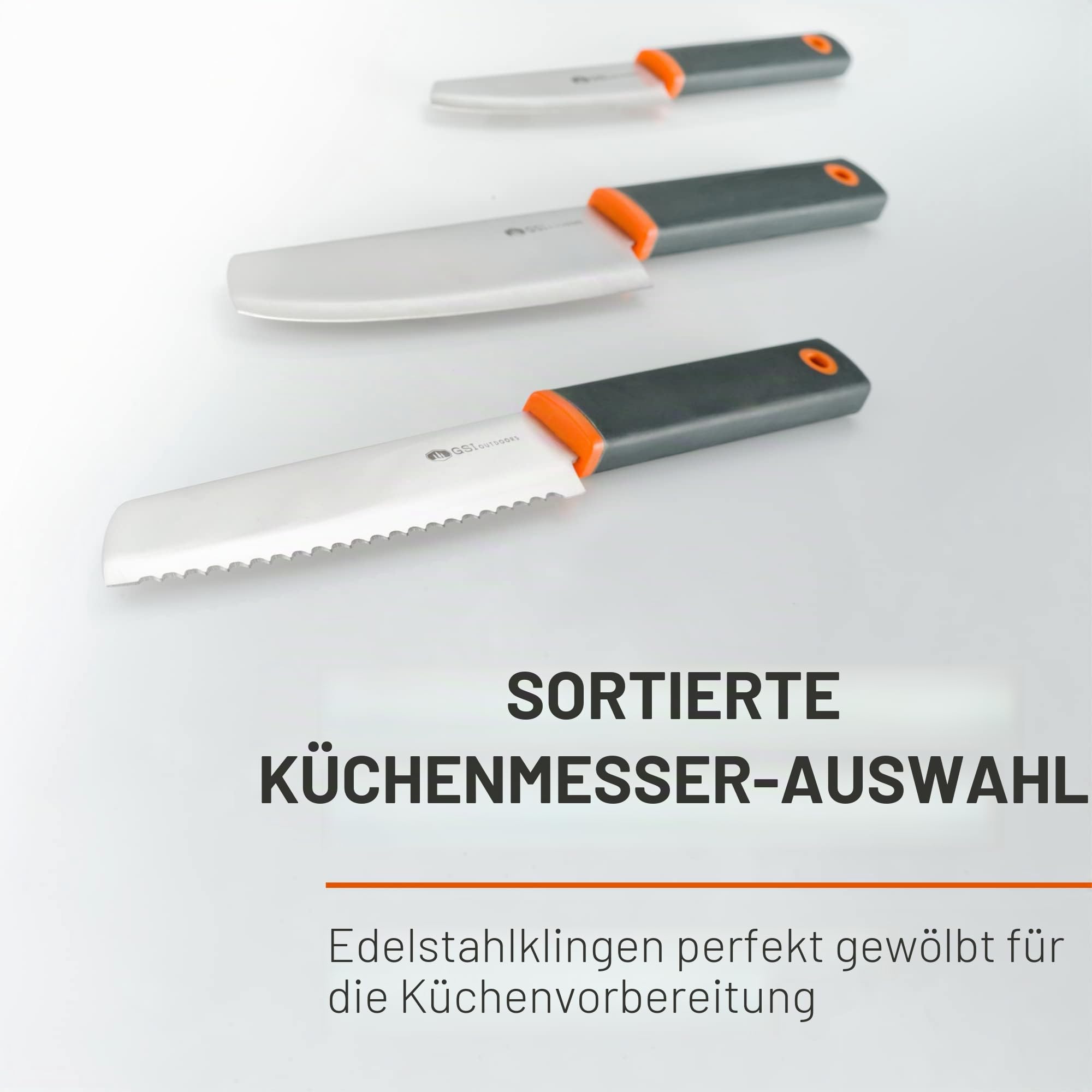 GSI 90105 Outdoors Santoku Knife Messerset, Unisex, Erwachsene, mehrfarbig, Einheitsgröße