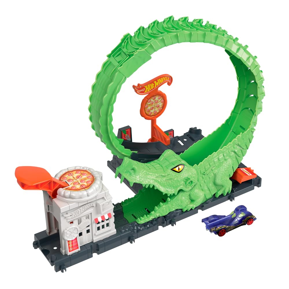 Hot Wheels City Pista de Brinquedo Nêmesis Cocodrilo para crianças