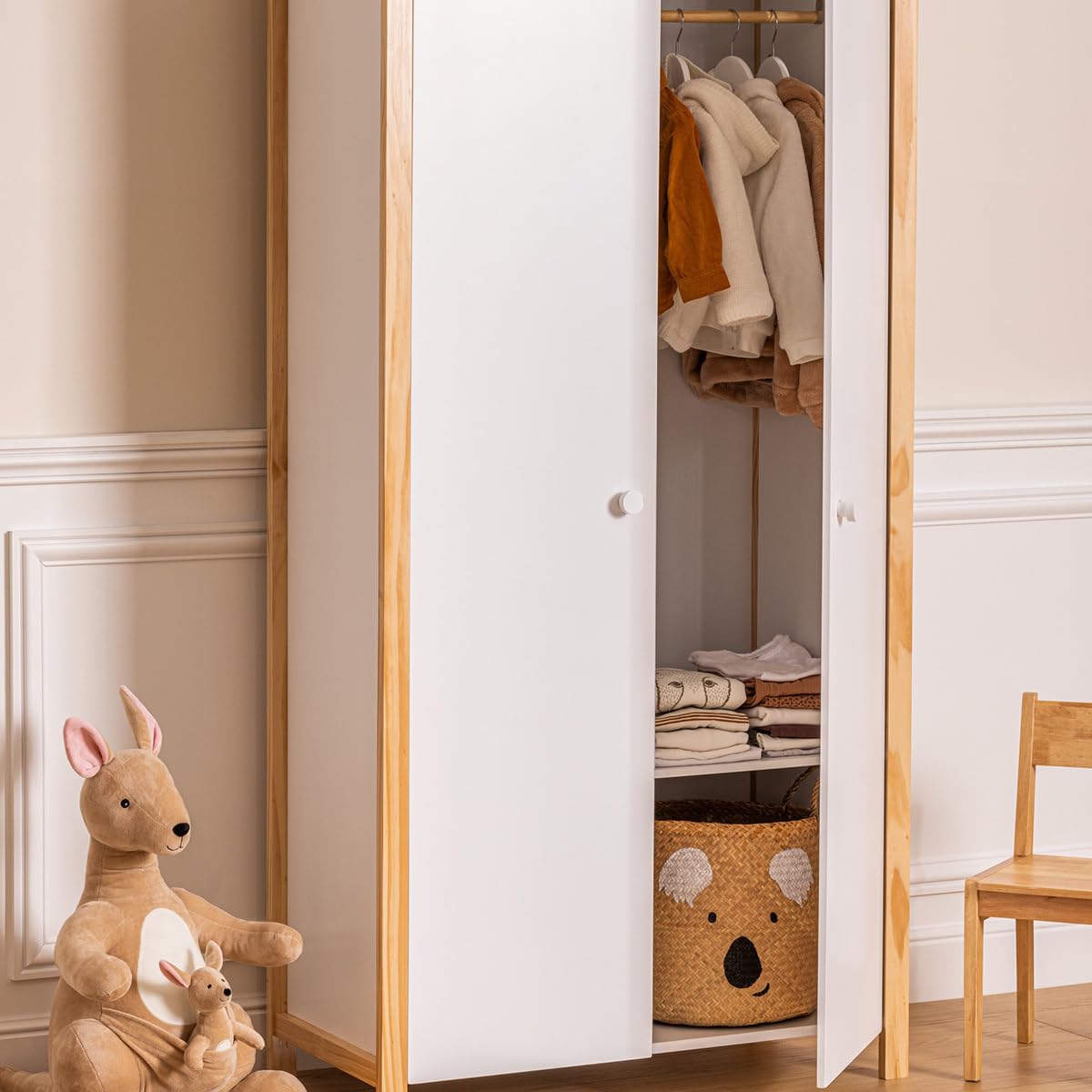 Atmosphera - Armoire Enfant kima 86x204,5cm Blanc