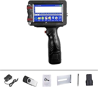 Handheld Printer, 12.7/25.4mm Portable Printer ，Handheld Inkjet Printer，QR Bar Batch Code Date Number Logo Expiry Date ，24 Languages for Handheld Inkjet Printer Coding Machine ( Color : Only Printer-2
