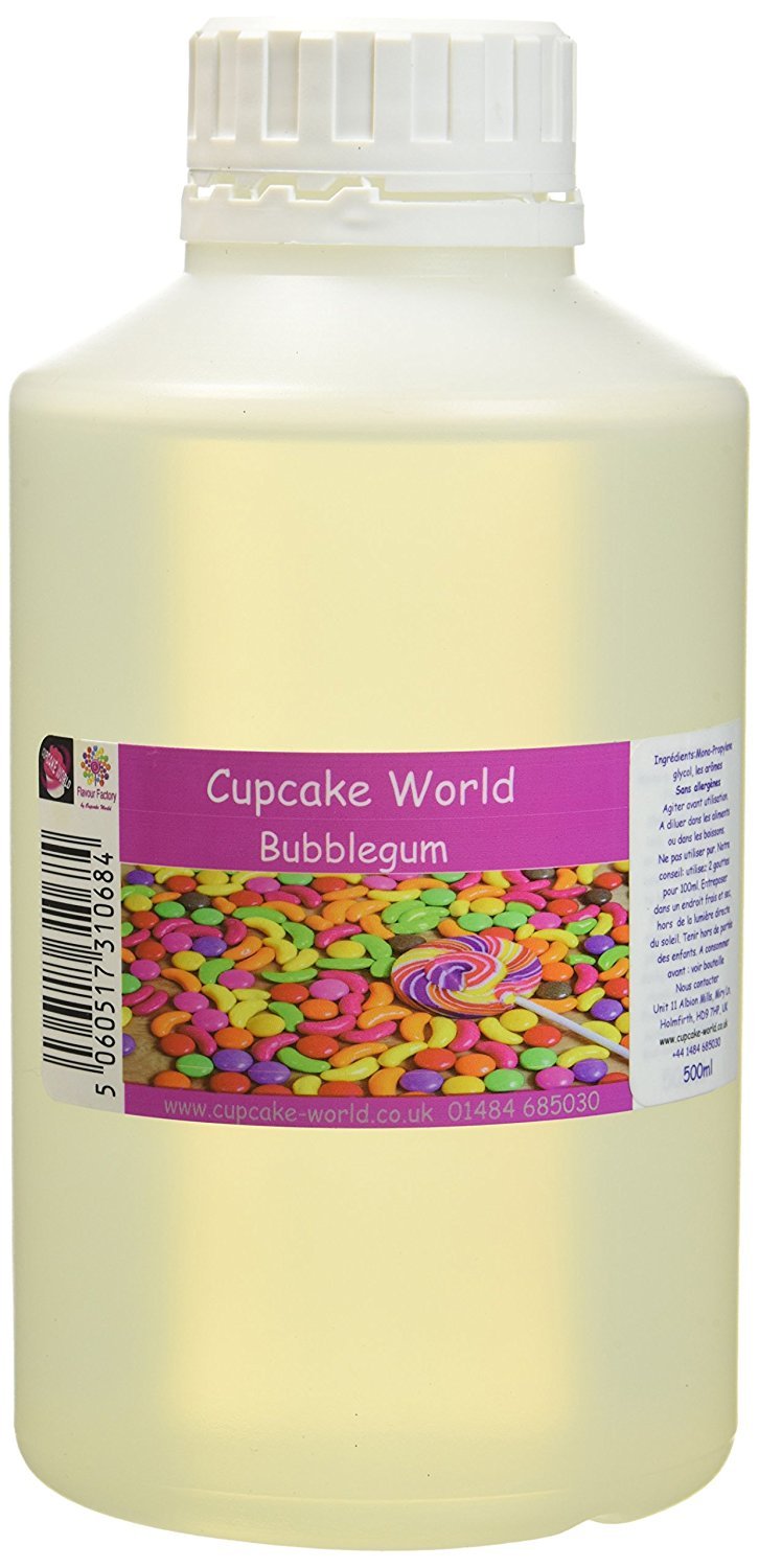 Cupcake World Intense Food Flavouring, Bubblegum, 500 ml