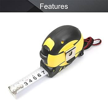Utoolmart コンベックス メジャー 巻尺 テープ長さ7.5m ステンレステープ ロックタイプ ロック機能付き メートル 距離測定器 測定器  目盛り 見やすい diy 作業工具 大工道具 1個入り