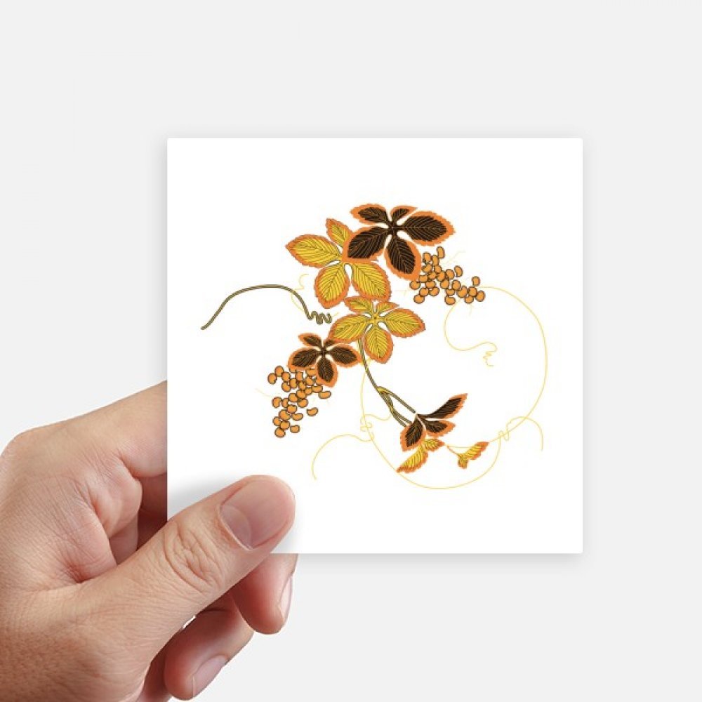 Sticker fleur marron 10cm pour personnaliser une valise ou une moto 8 pièces