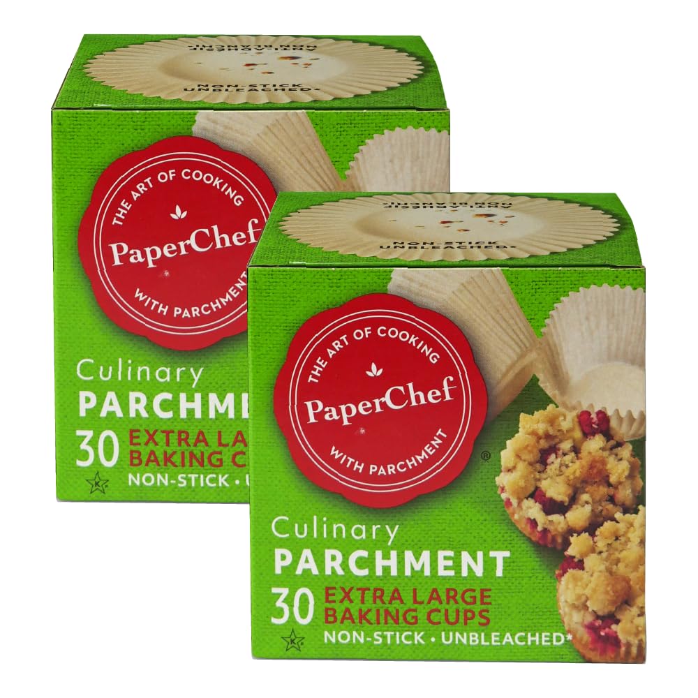 (2 Pack) Extra Large Paper Cupcake Liners / Baking Cups, 30-ct/Box