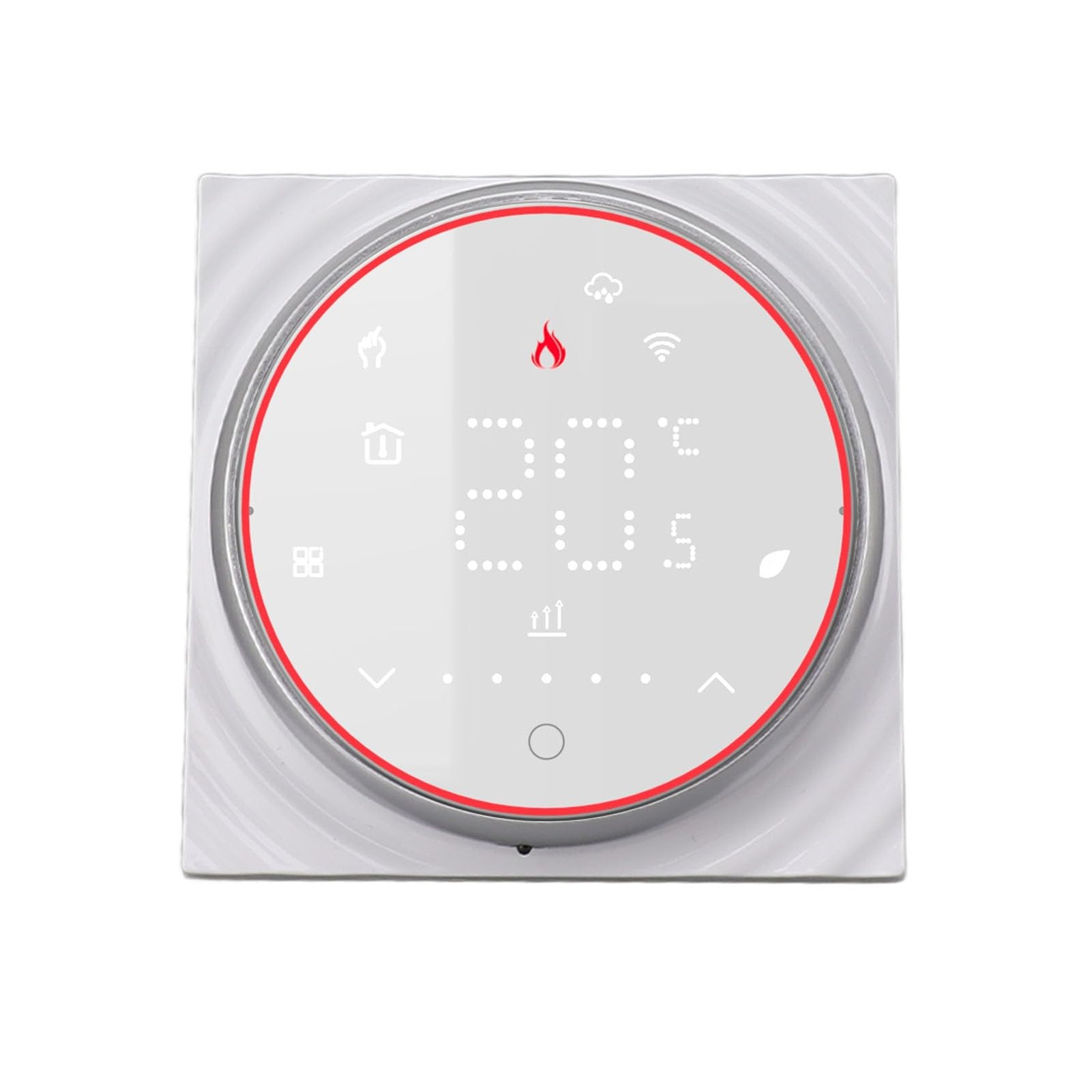 SEAFRONT Termostato Intelligente Controller per Schermo LED da Incasso AC95 a 240V 16A Controllo Digitale della Temperatura Programmabile Touch per di Riscaldamento Elettrico Home Office Montaggio a