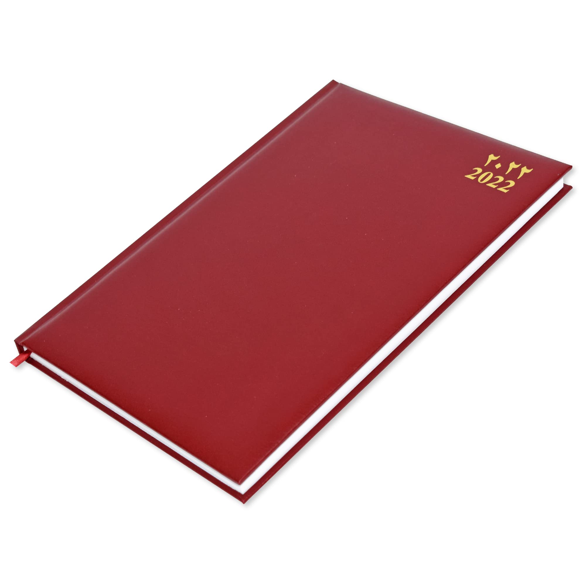 FIS A4 Diary 2022 Arabic/English (Saturday & Sunday Combined) Maroon - FSDI48AE22MR
