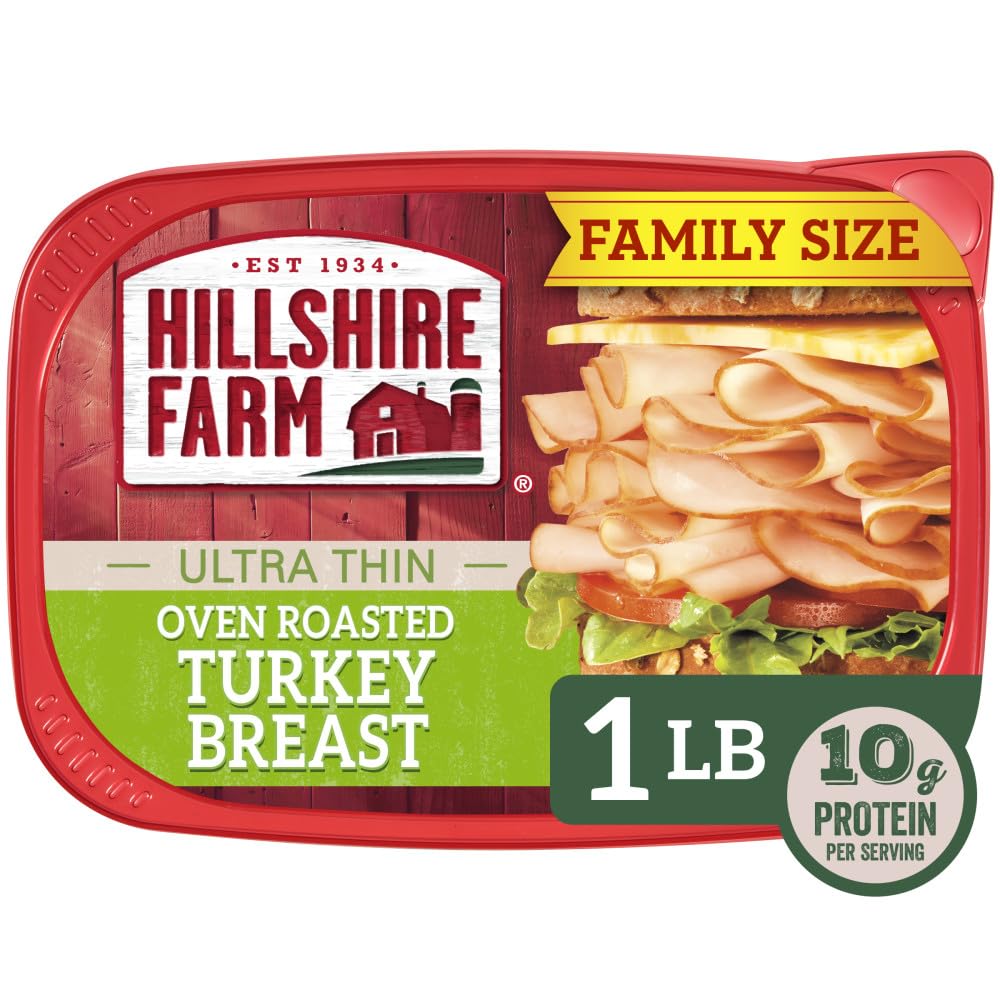 Hillshire Farm Ultra Thin Deli Sliced Turkey Breast Lunchmeat Oven Roasted Turkey Breast 16 oz