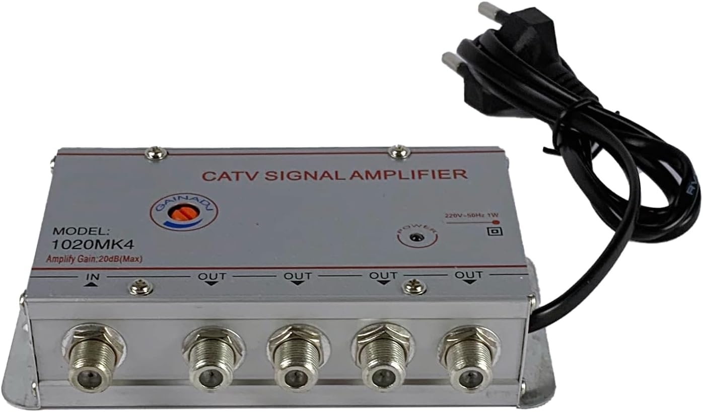SQUADO Amplificateur de signal CATV 4 sorties 20 dB 220 V