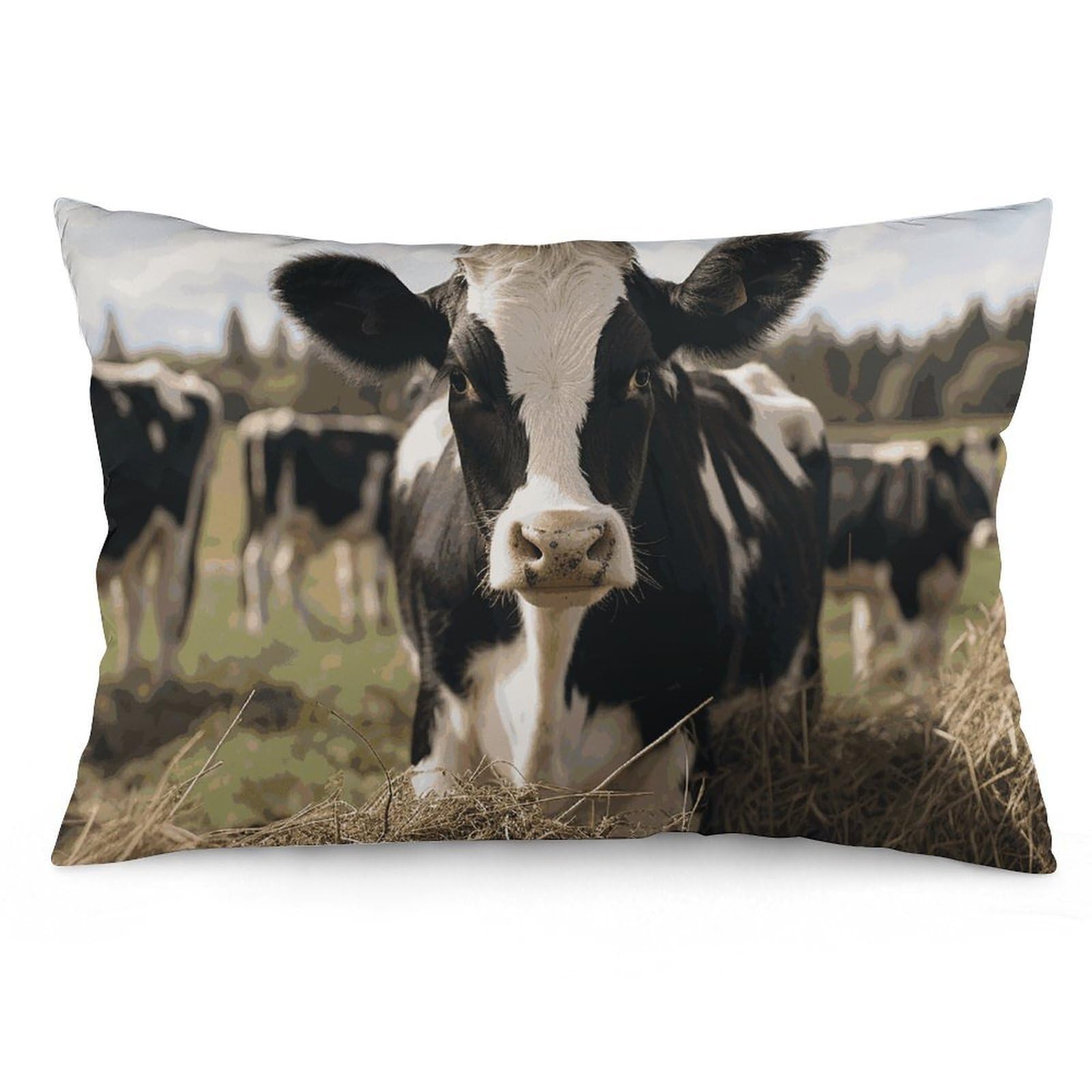 NTVOWPZO 2 Pack Decoration Throw Pillow Covers 12 "x20 Pillowcases Covers Cute Cows Pillowcases Modern Farmhouse Home Decor Sofa Cushions Covers for Couch Bed Living Room