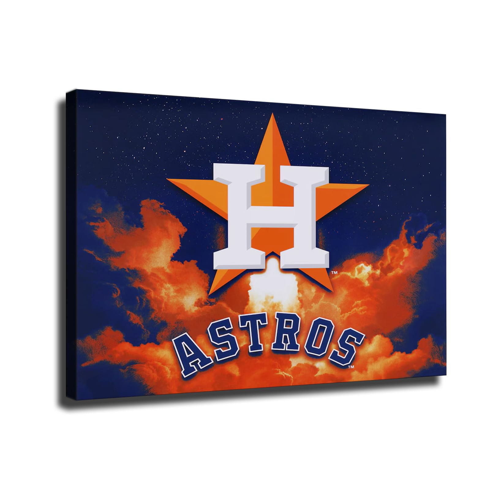 Houston City Astros Baseball Poster Baseball Sports Canvas Wall Art Prints Art Decor Home Decor Baseball Fan Gifts (Unframed Canvas,16x24inch)