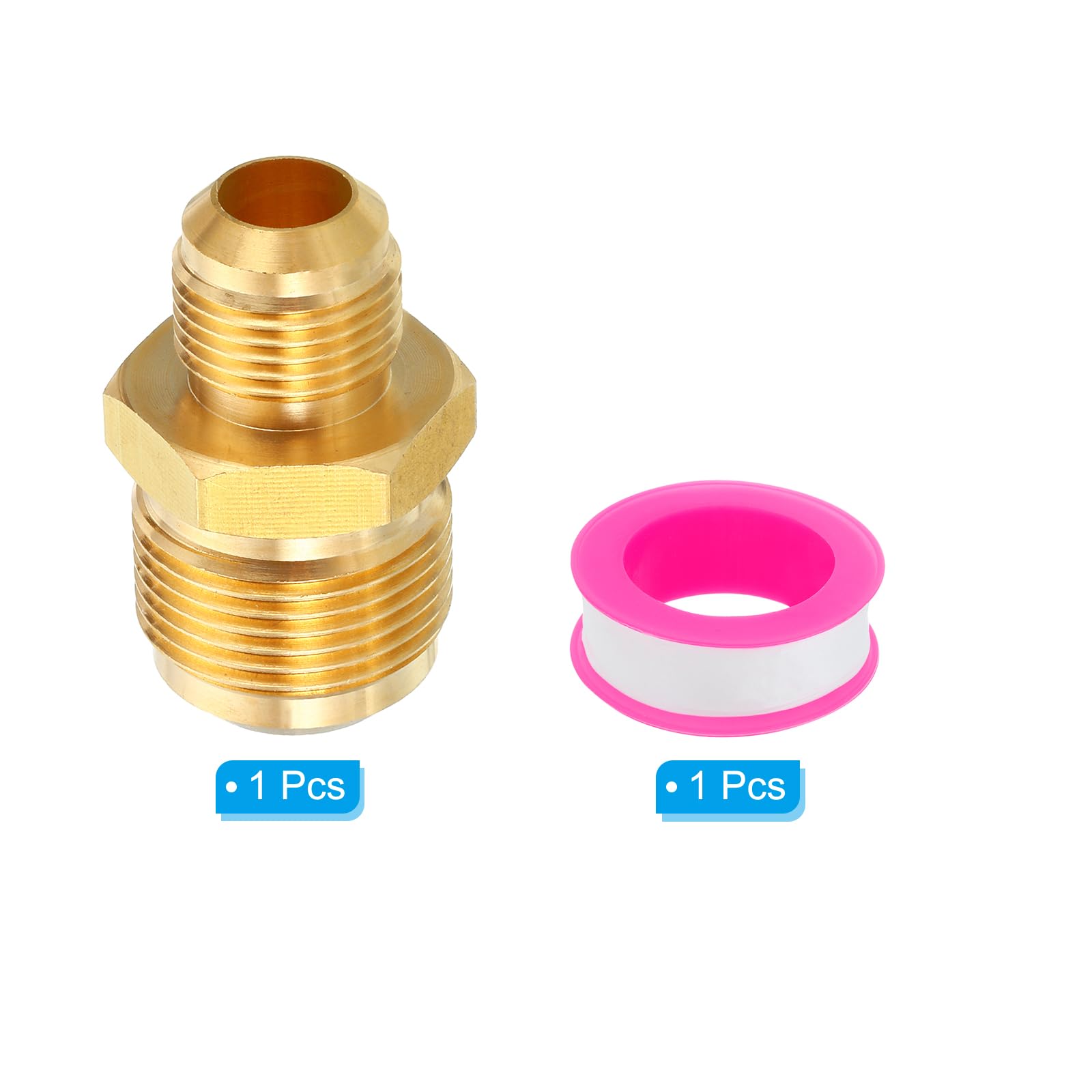 PATIKIL Connecteur Évasé Mâle 3/8" X 3/8" Mâle, 3 Pcs SAE 45