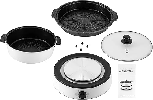Miniatura 6 de Olla caliente eléctrica con cocina de inducción, sartén eléctrica antiadherente, olla eléctrica para quemador de cocina con olla Shabu Shabu
