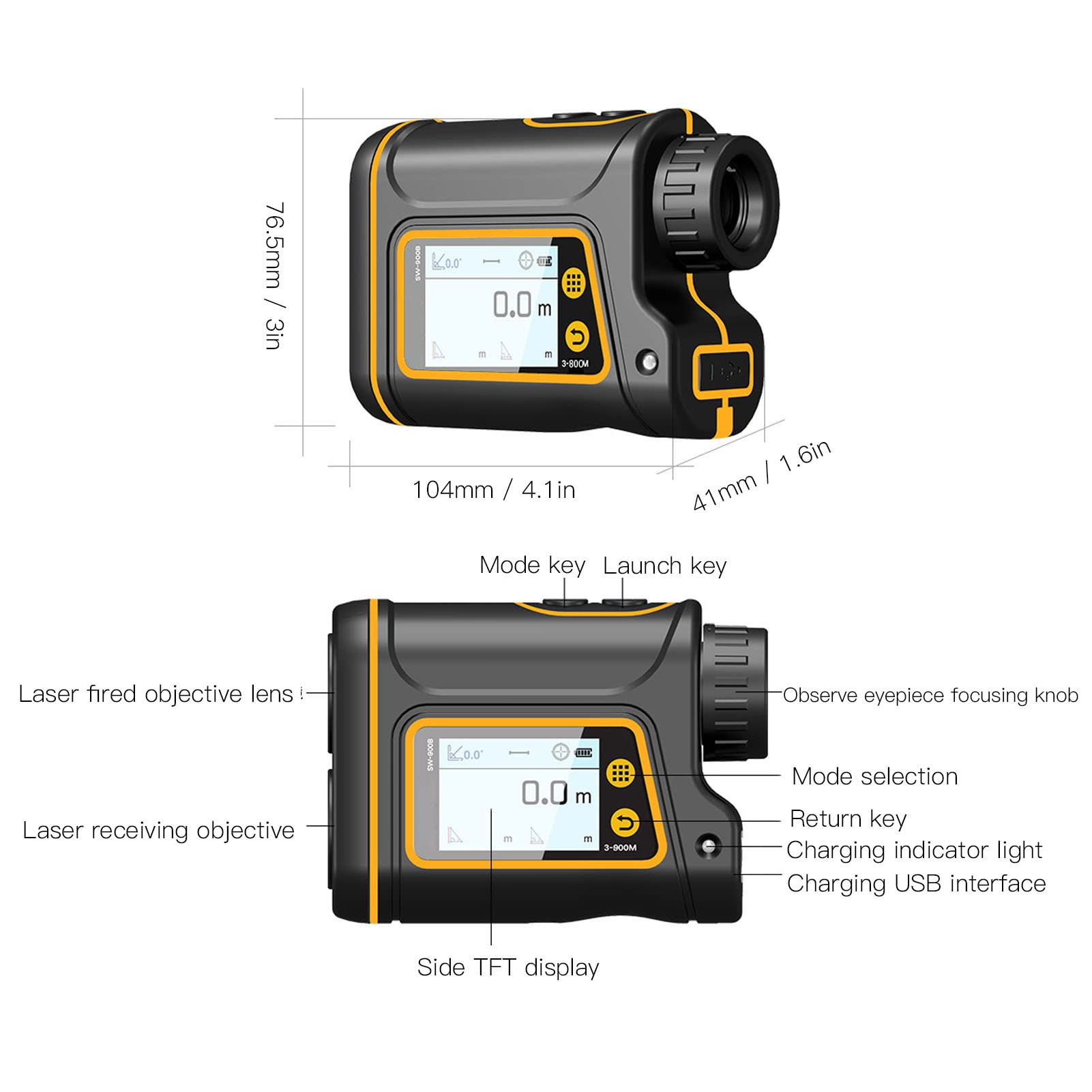 Telemetro Telemetro Caccia LCD a 4 modalità IP54 (SW-1500B)