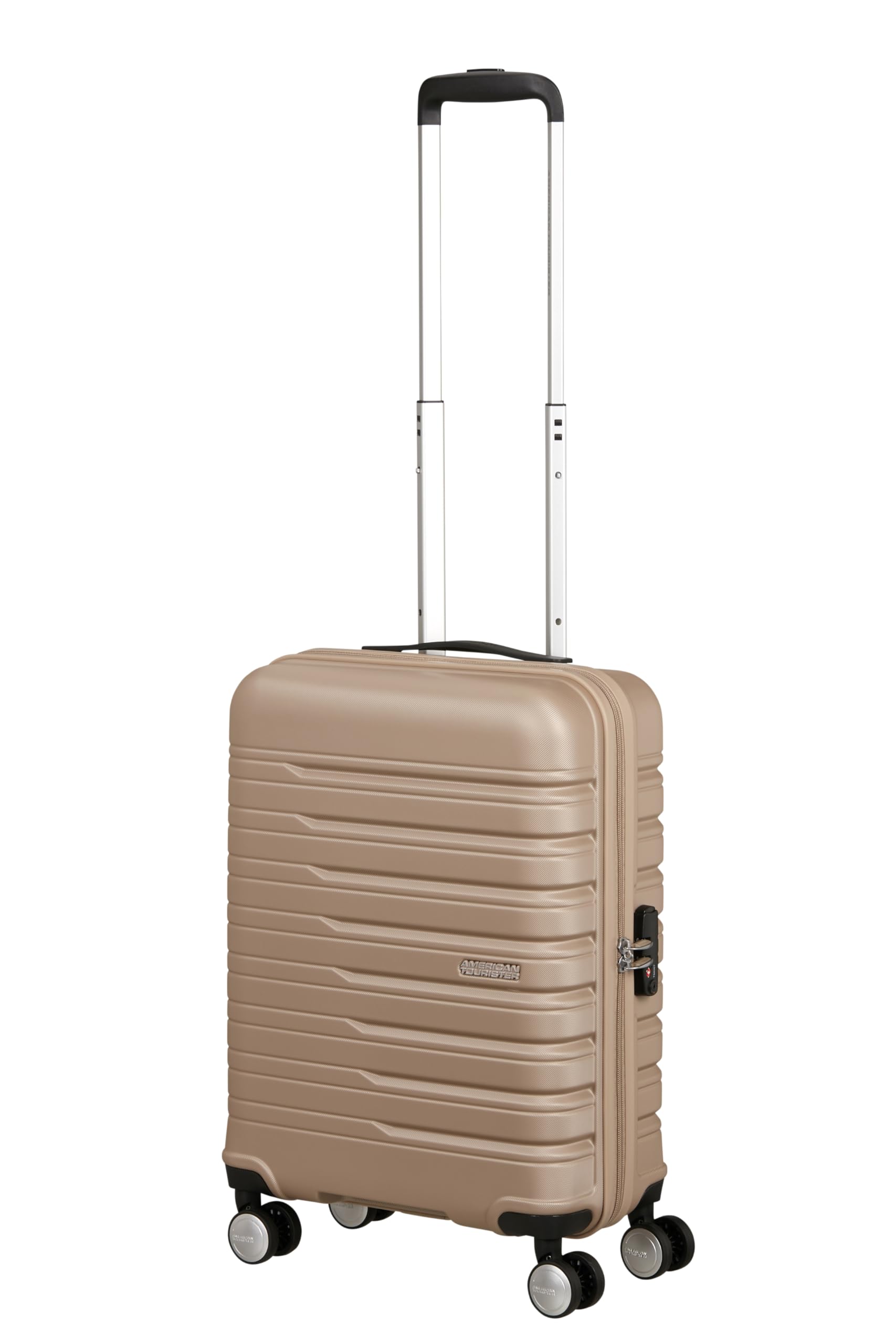 American Tourister Flashline, Twarda Obudowa Bagażu Podręcznego 55 X 40 X 20 cm, Wózek Kabinowy Dla Ryanair i Większości Linii Lotniczych, 34 L, Złoto Kości Słoniowej