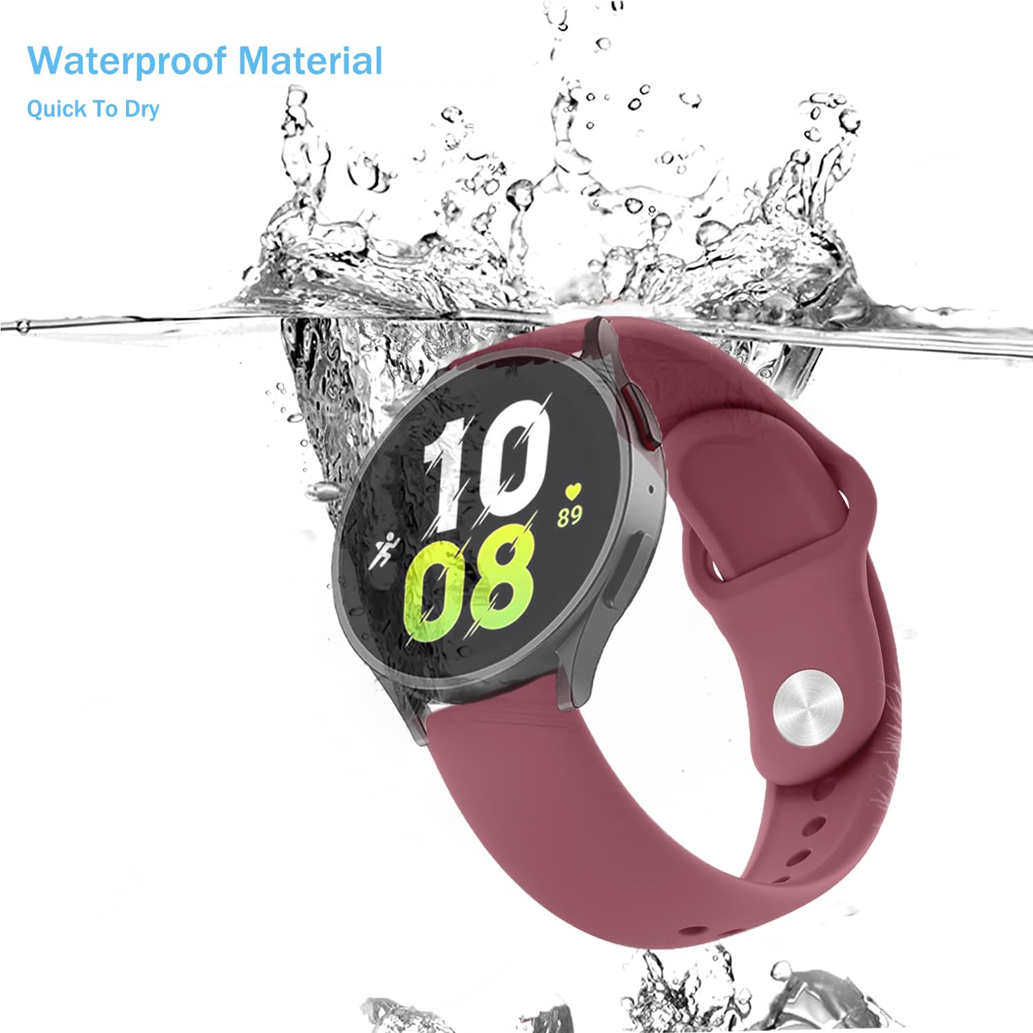 VELULYX Silicone Strap for Galaxy Watch 7/FE/6/5/4 40mm 44mm - Image 4