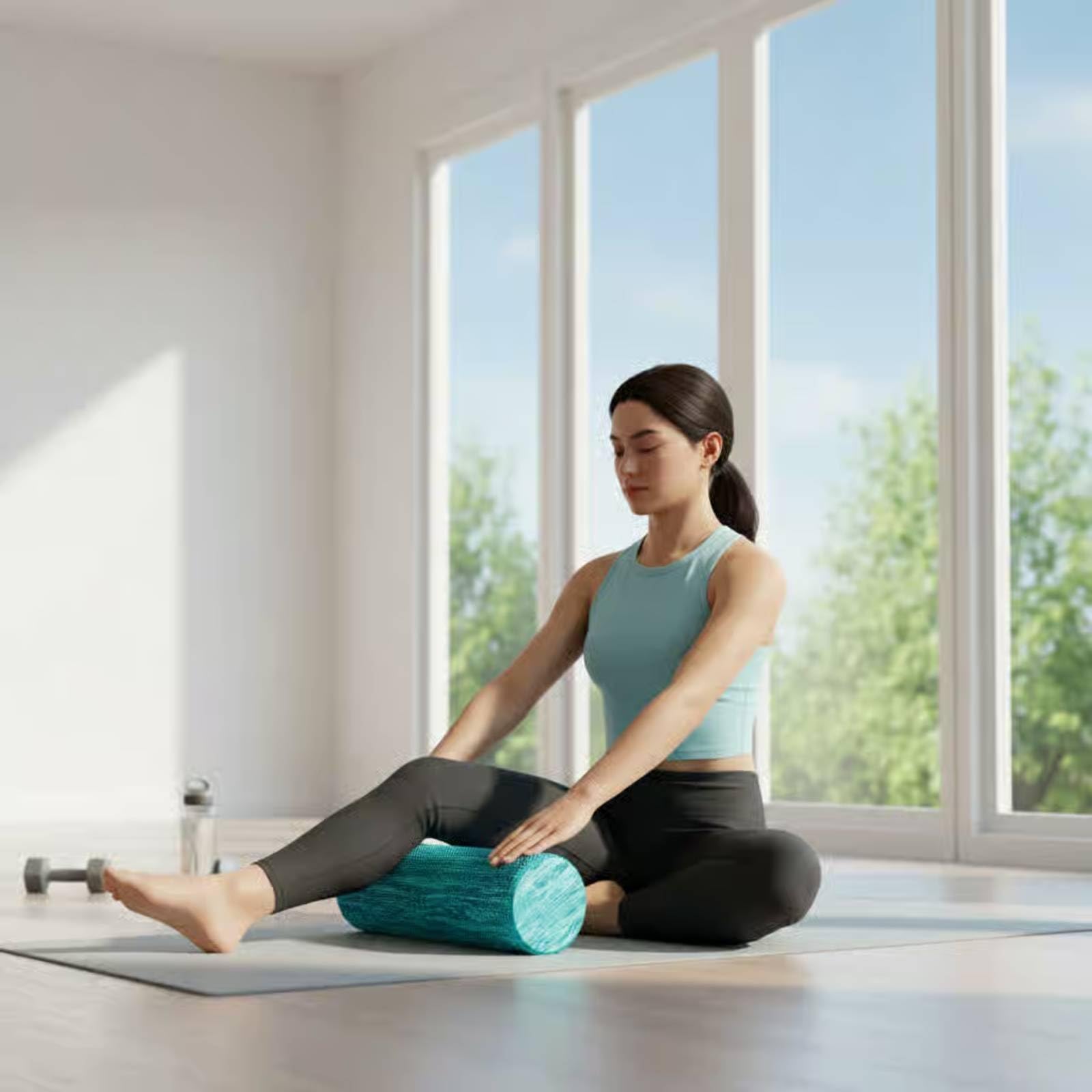 Foam Roller Superficie Testurizzata Rullo in Schiuma Portatile Attrezzatura Fitness