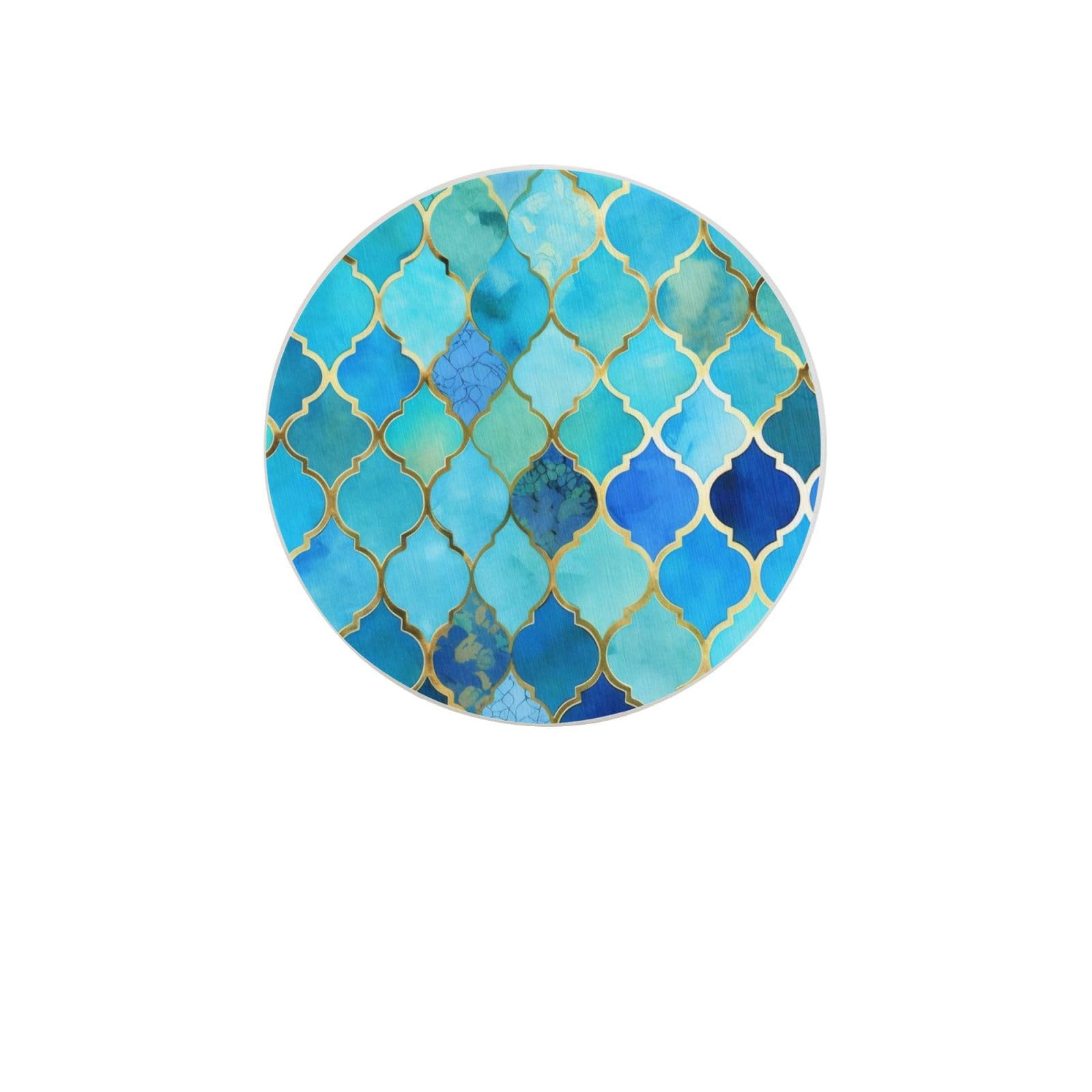 Stone Pattern Absorbent Drink Coasters Diatomaceous Round Coaster 4 Inch Reusable Cup Coasters Set 4pc
