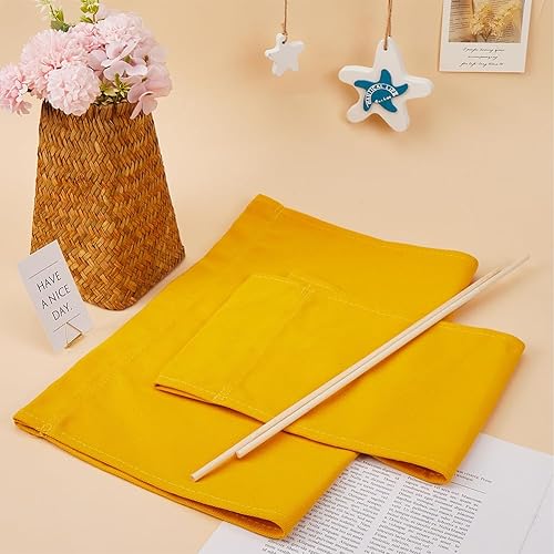 Miniatura 4 de GORGECRAFT Juego de fundas de lona de repuesto para silla de director, color dorado, casual, de tela de poliéster, asiento y respaldo con palo de