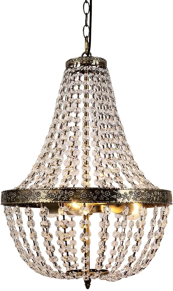 FIRVRE FIRVRE kristallen kroonluchter vintage plafondlamp vintage charmante koninklijke keizerlijke stijl verlichting woonkamer slaapkamer eetkamer kerk hotel (Kroonluchters)