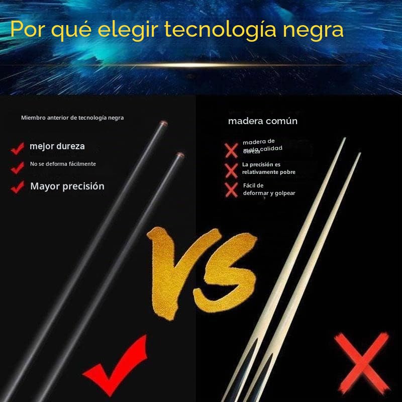 Taco de billar profesional de fibra de carbono, taco de billar de baja desviación, hecho a mano, puntas de 10 mm/11,5 mm, adecuado para deportes de mesa de billar