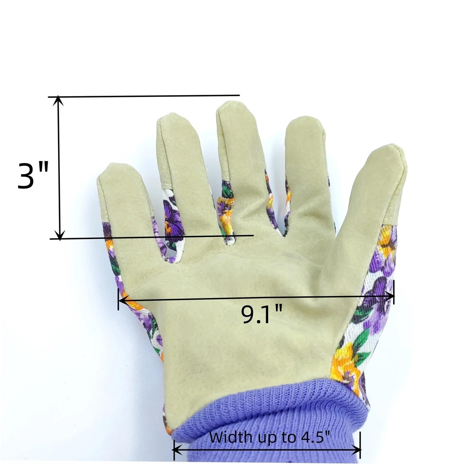 Guanti Giardinaggio 2 paia di guanti da giardinaggio anti-spina donna in pelle, lavoro leggeri(Glove 2Pairs)