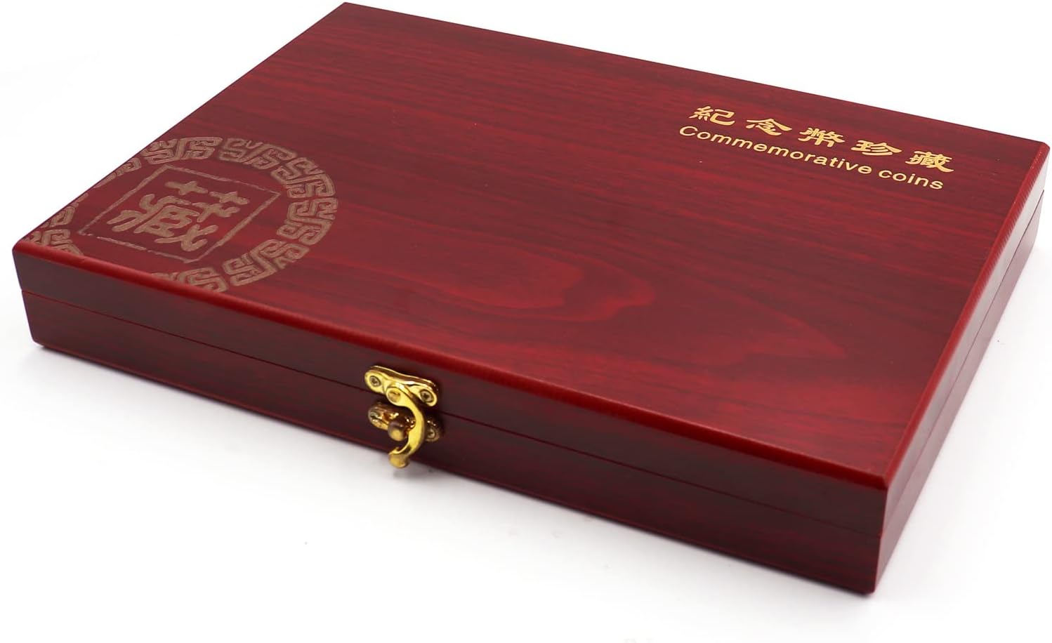 Together-life 100 Pieces 30mm Wooden Coin Capsules Holder Case, Collection Box Coins Display Storage Case with Lock, 3 Sizes (25/27/30mm) Commemorative Organizer Collector