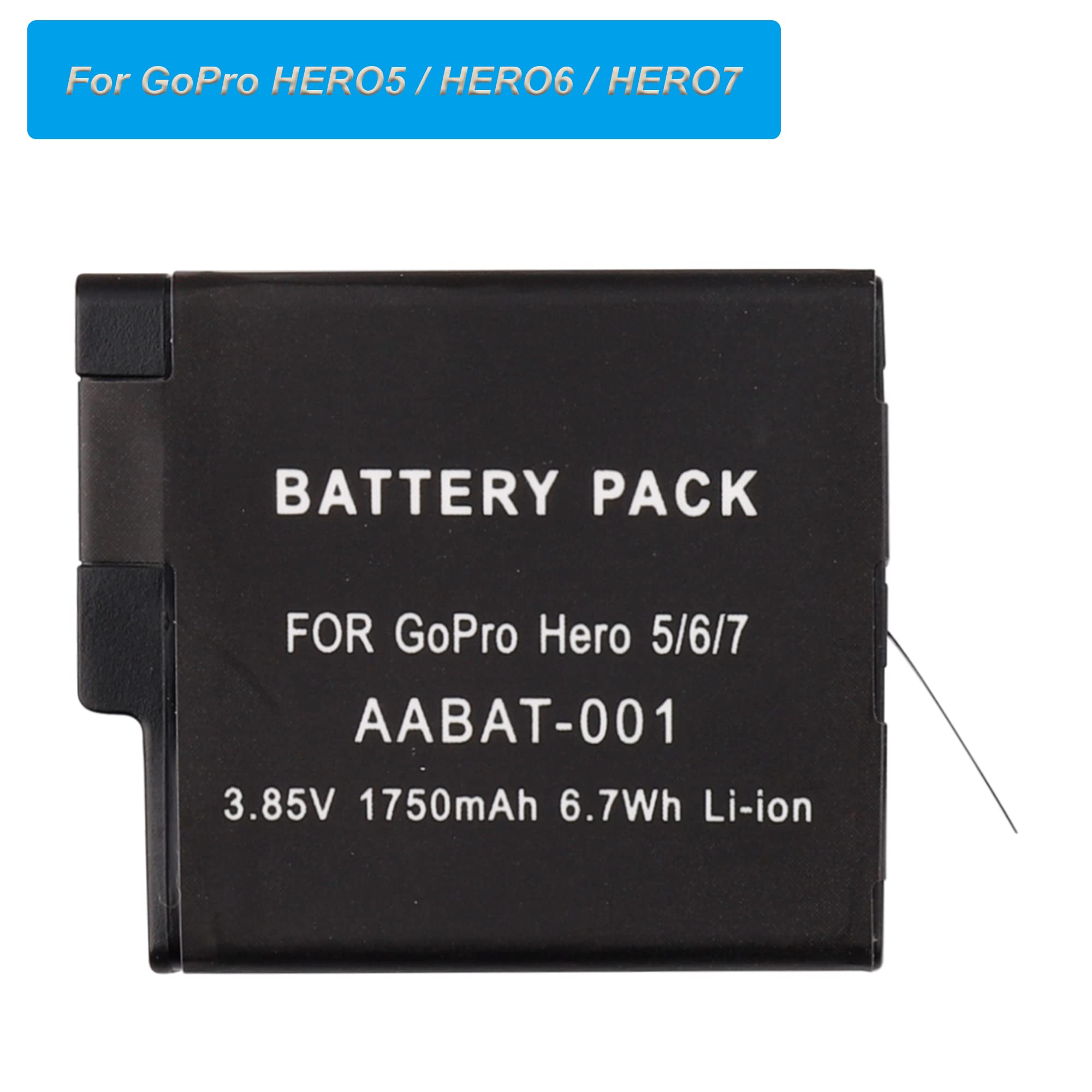 Batería de repuesto AABAT-001 compatible con GoPro HERO5, HERO6, HERO7