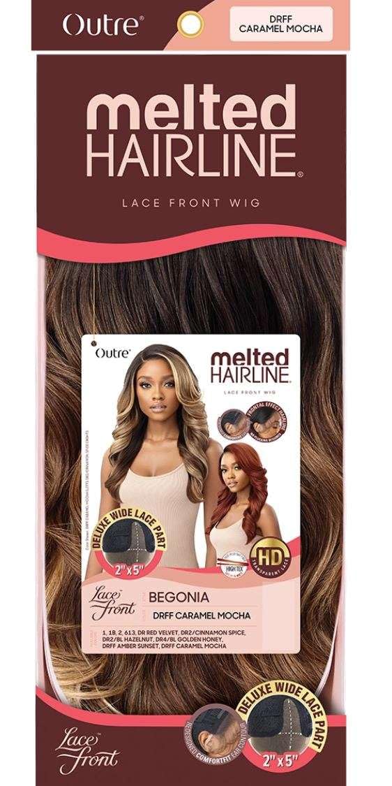 Outre Synthetic Melted Hairline HD Lace Front Wig - BEGONIA (DRFF CARAMEL MOCHA)