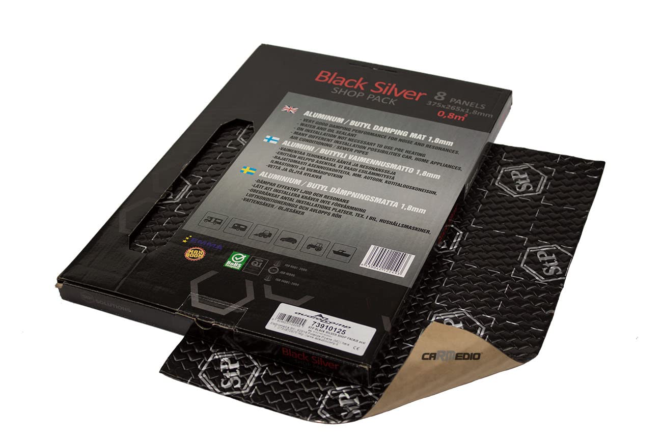 StP BLACK SILVER - 375x265x1,8mm SHOP PACK (8pcs) 73910125