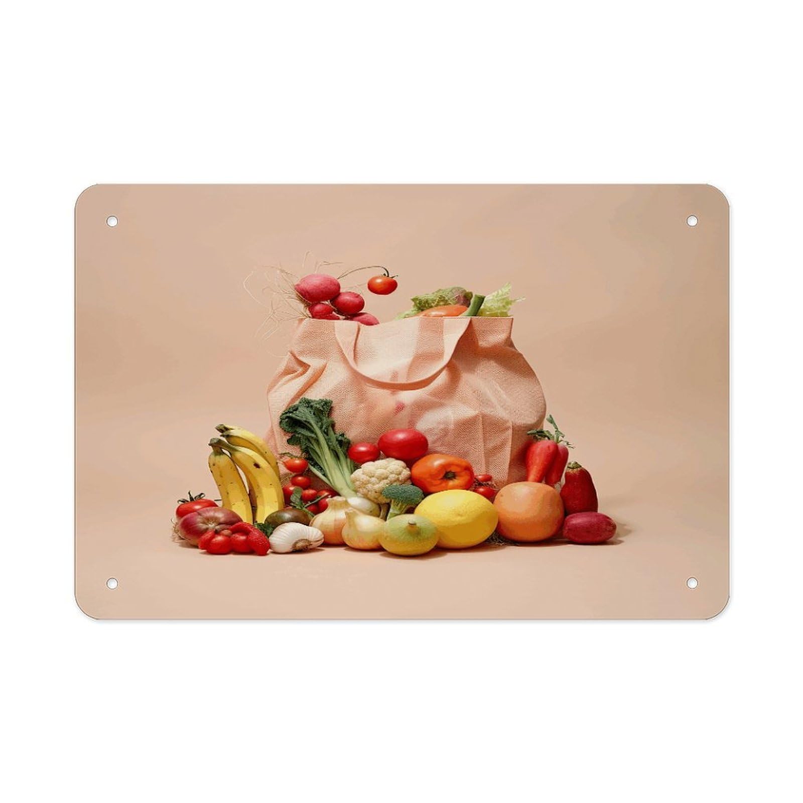 Fruits And Vegetables Metal Signs Wall Art Tin Sign