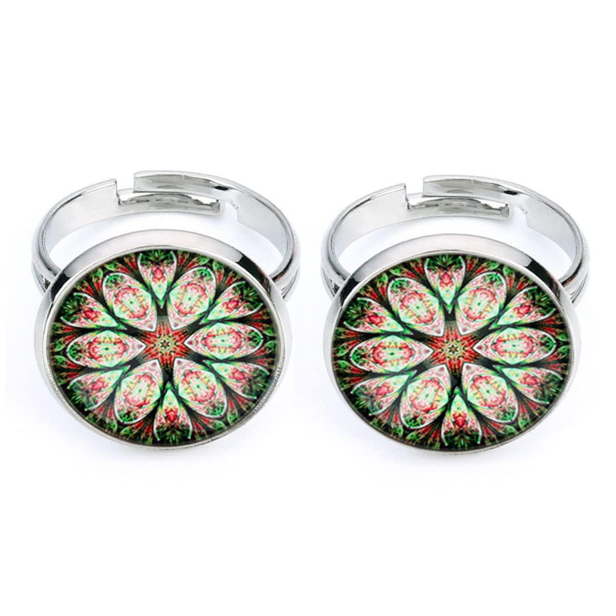 NUOBESTY 3 Sets Schmuckmaterial Runder Glasfleck Exquisite Muster Leicht Zu Kleben Zarte Edelsteinpaste Für Bastelbedarf 20 Stück * 3