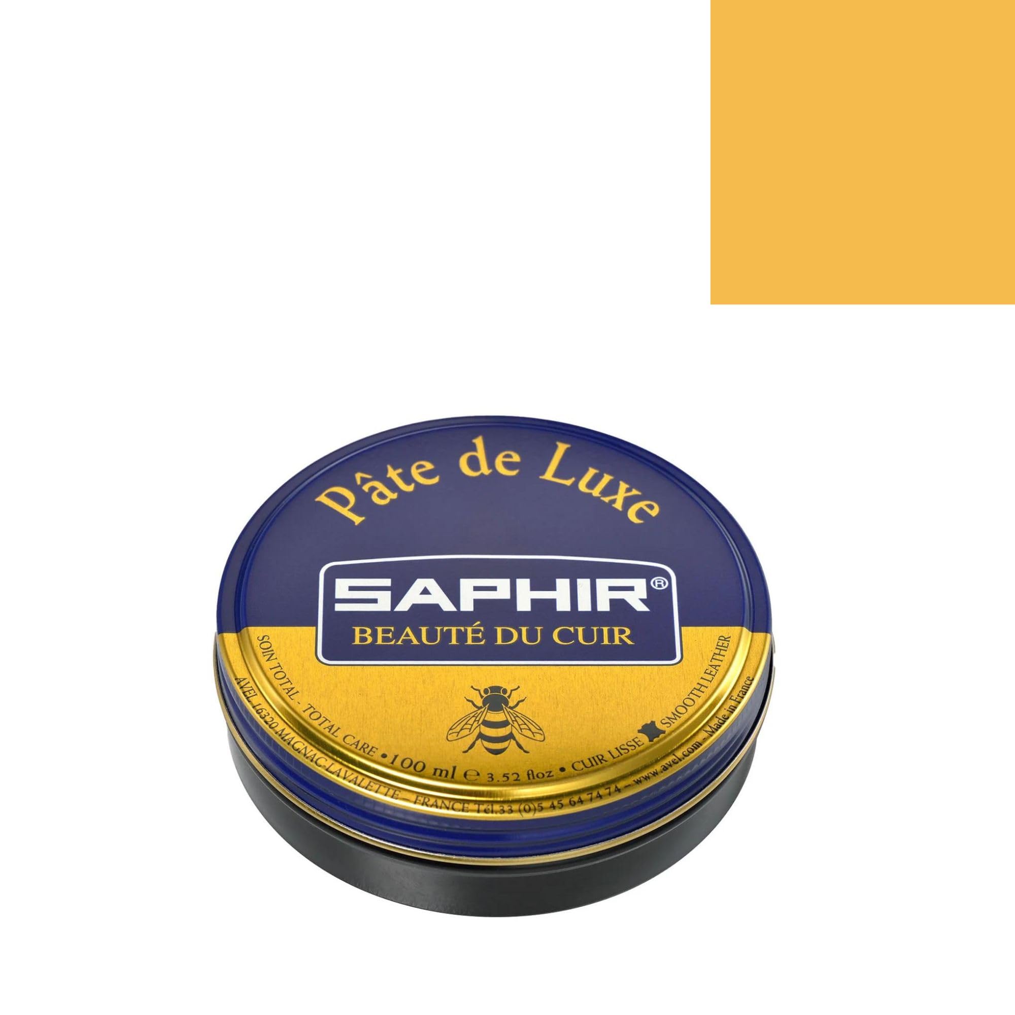 SAPHIRShoe Polish Pate de Luxe 50ml Tin - Made in France - Blue Line