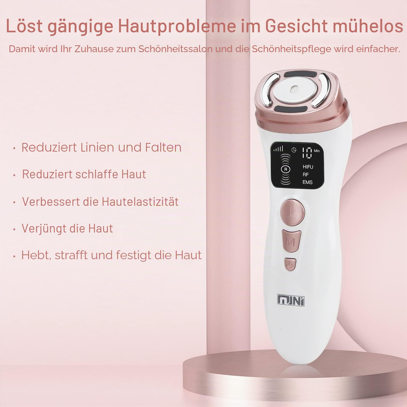 Mini Hifu Gesichtshautpflege Maschine, Hochfrequenz Falten Entfernen Hautpflege Gerät, Ultraschall-Schönheitsgerät Zur Gesichtsstraffung