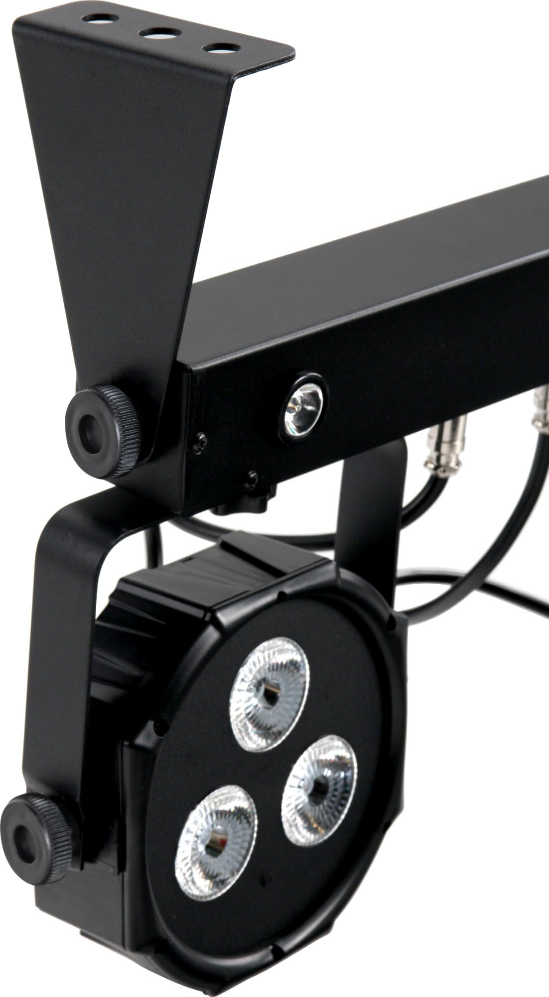 Showlite LB-4390 Sistema Completo LED RGB, con Pedale Wireless (Tri-LED PAR Spots, Strobe Spot bianchi, DMX512, Pedale Wireless, Display LCD, Microfono, T-Bar, Statore, Borse)