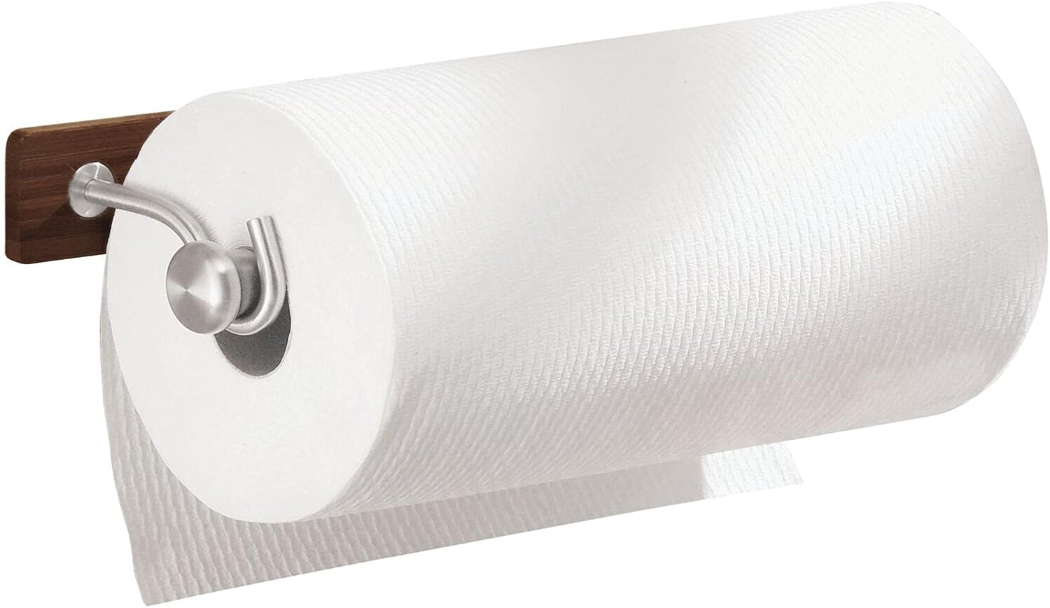 mDesign – Portarrollos de Papel de Cocina de Pared – Soporte para Papel de Cocina y para Papel higiénico de Acero Pulido – El Accesorio de baño y ...