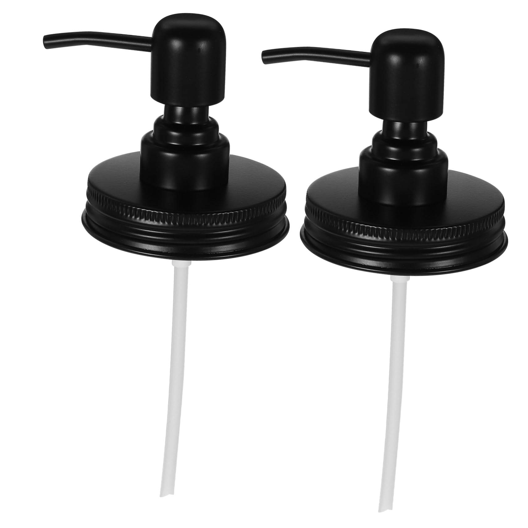 TOPBATHY 5 Juegos Tapa del Cabezal De La Bomba Jar Acero Inoxidable Taper De Cristal Tapas Dispensadoras Dosificador De Liquido De Lavanderia Tapa De Botella 2 Piezas * 5