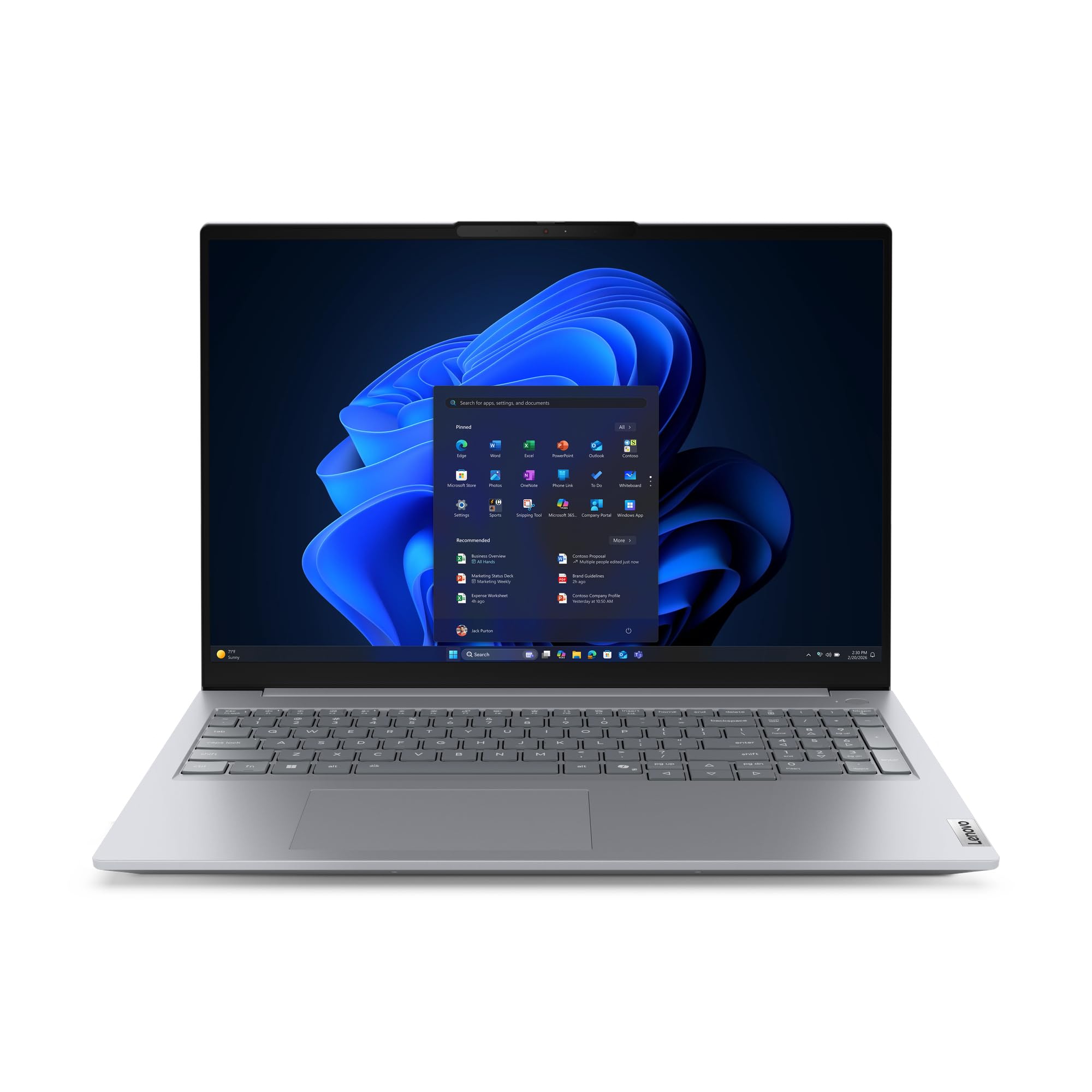 Lenovo ThinkBook 16 Gen 9 (16" AMD), AMD Ryzen™ 7 250 (3.30GHz, 16MB), 16" WUXGA Non-Touch, W11P64 GER, 32.0GB, 1x1TB SSD M.2 2242 PCIe Gen4 QLC, AMD Radeon™ 780M, BT 5.4,Wi-Fi 7 2x2 BE