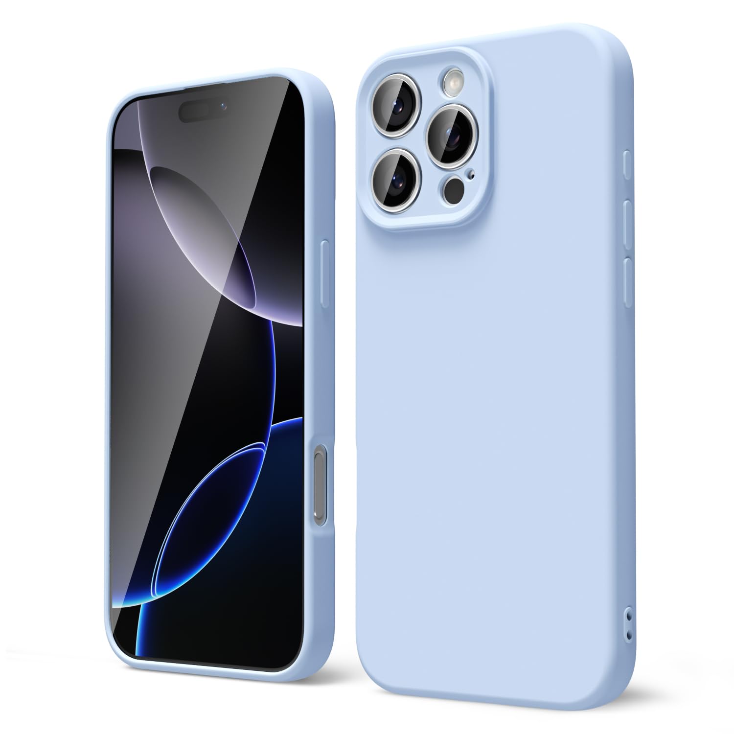 oakxco for iPhone 16 Pro Max Case Liquid Silicone, Soft Rubber Gel Elegant Aesthetic Basic Simple Cover, Cute Thin Slim TPU Matte Solid Color Plain Smooth Case for Women Girl, Light Pink — view 1673