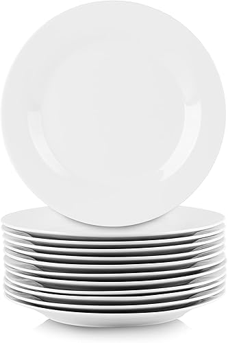 Paquete de 10 platos de comedor de Strawberry Street de 102pulgadas juego de 12 platos color blanco