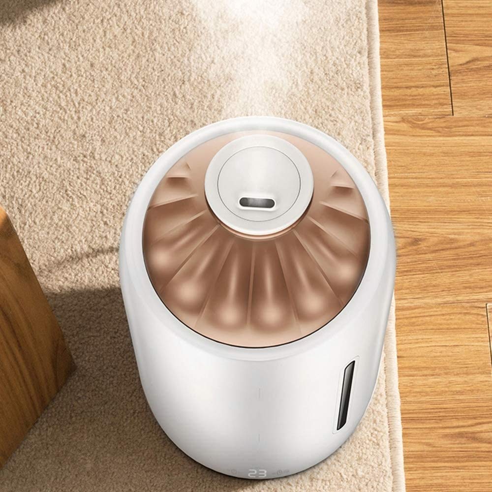 Humidificador de Vapor frío, humidificadores ultrasónicos para Dormitorio de bebés, humidificador Grande de 5 l, 3 Niveles de Niebla Ajustables, Apagado automátic(Blanco