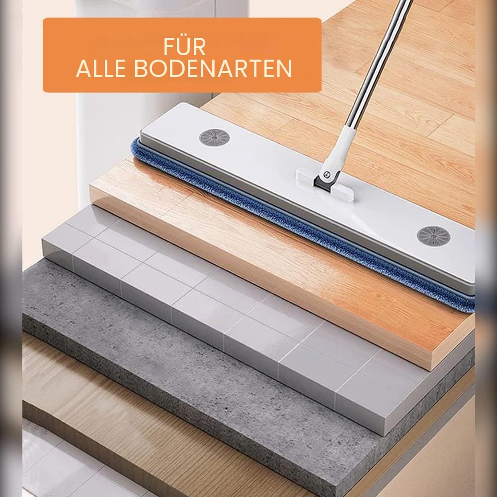 JOYBOS Handmopp mit Abtropffläche und Mikrofaser-Pads
